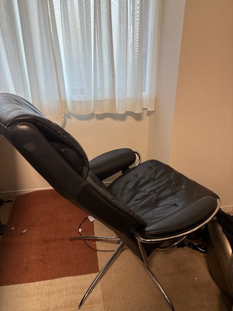 極美品 Lサイズ エコーネス 本革リクライニングチェア ストレスレス①