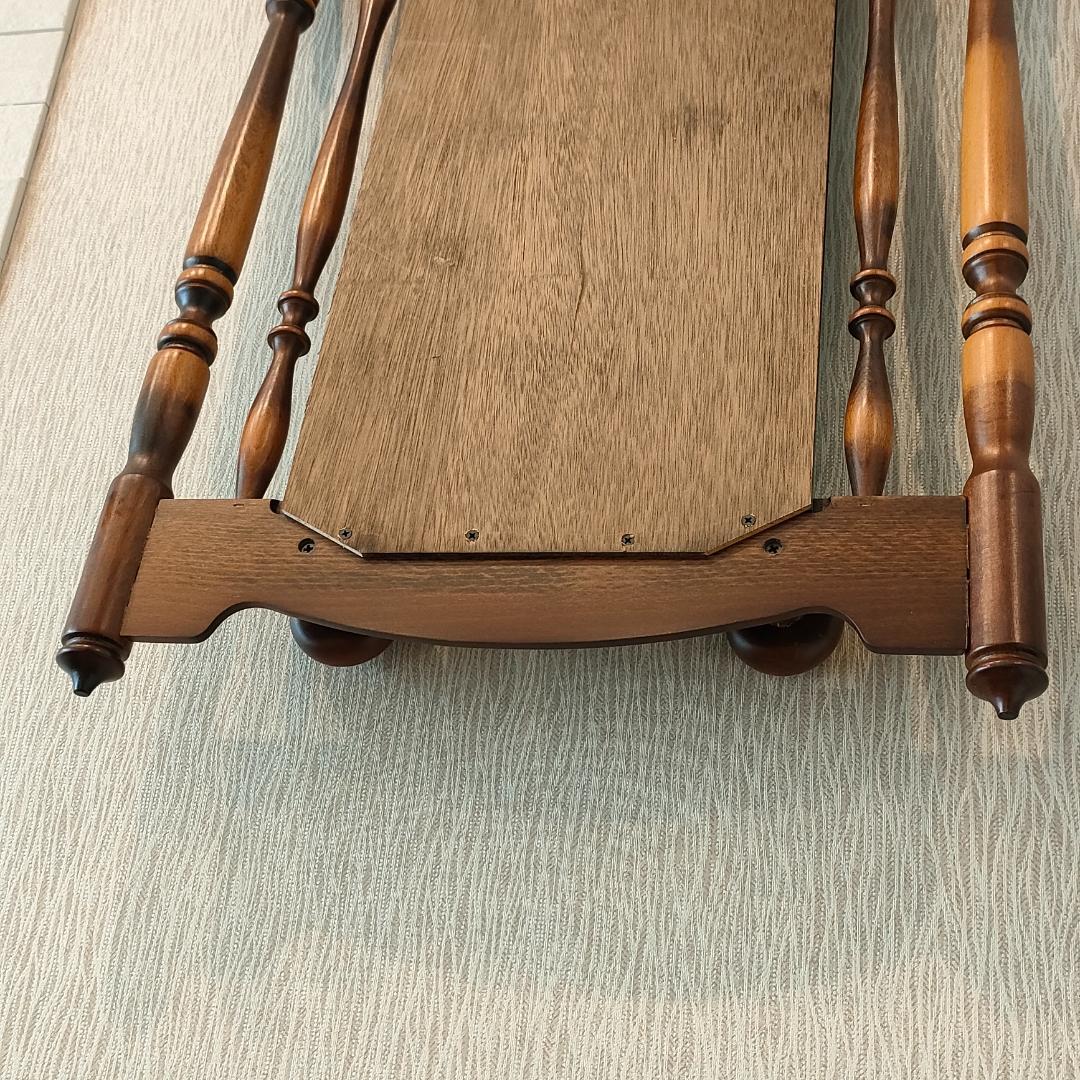 〈美品〉アンティーク　ウォールミラー　フック付き　鏡付きハンガーラック