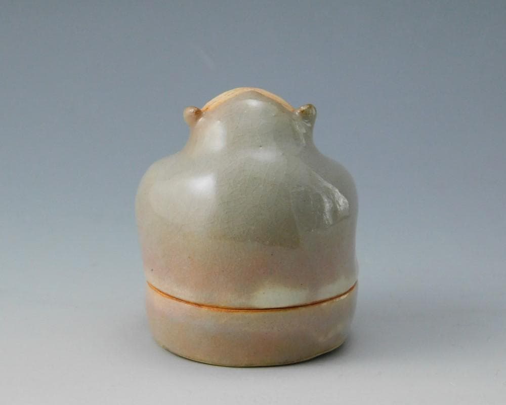 鳳凰堂】十二代 田原陶兵衛『萩 猿香合①』申 萩焼 香合