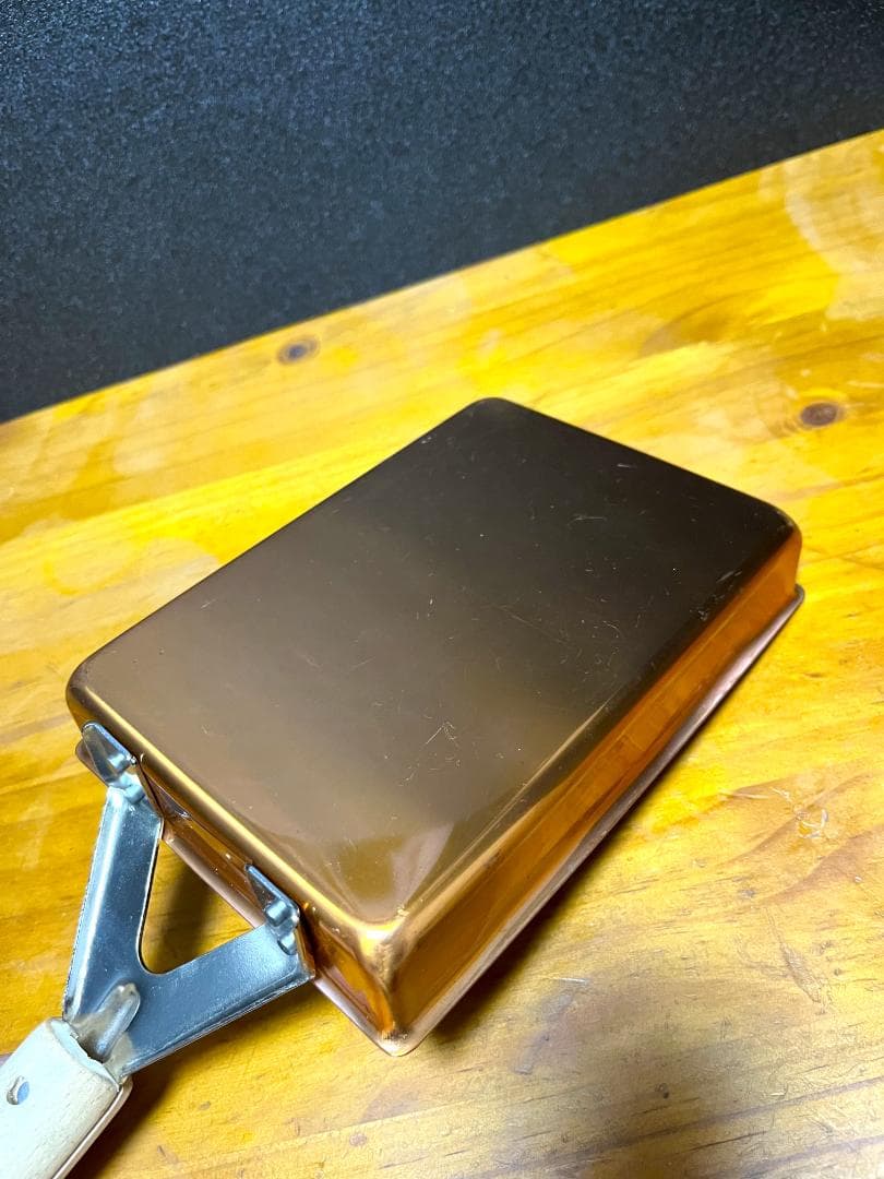【ほぼ未使用】　EPON/エポン　純銅製　卵焼き器　持ち手（天然木）