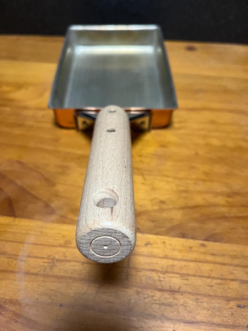 【ほぼ未使用】　EPON/エポン　純銅製　卵焼き器　持ち手（天然木）