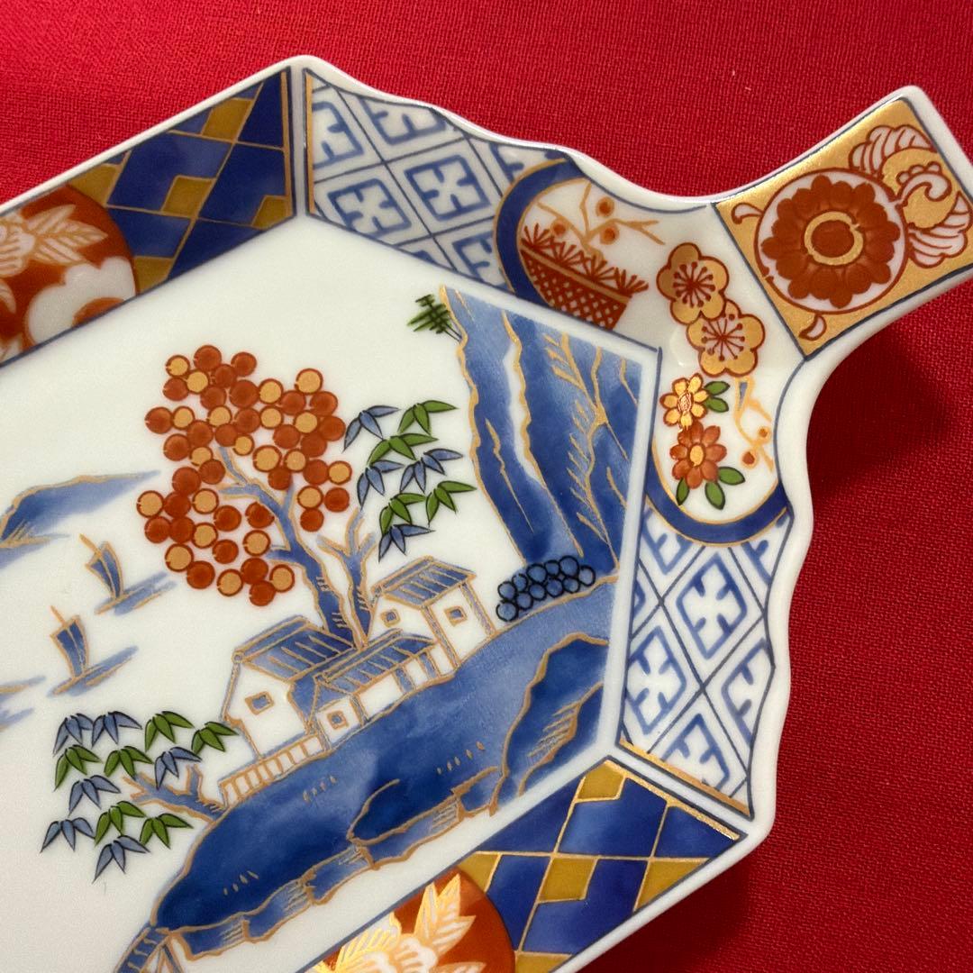 美品　醍醐窯　お正月セット　大皿&銘々皿セット　No.4-26