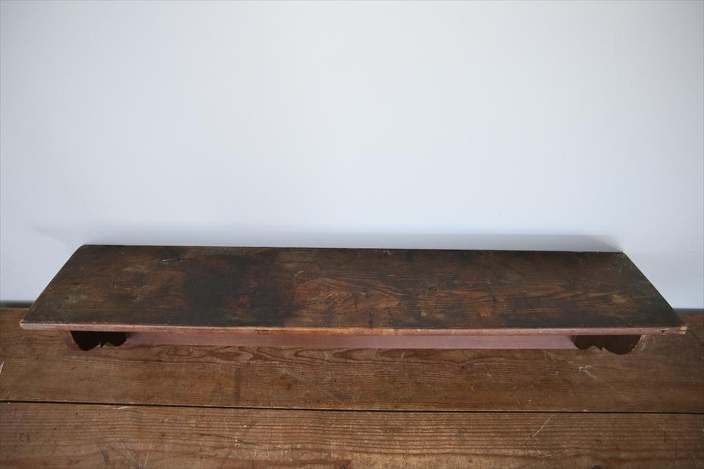 フランスアンティーク木製ウォールフック/シェルフ/壁掛けラック(90-55)