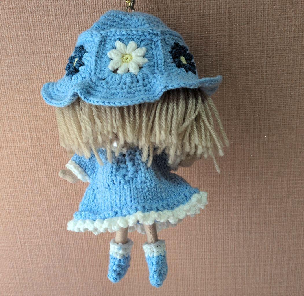 ハッピードール イーマリーちゃんグラニースクエア帽子とワンピ水色no