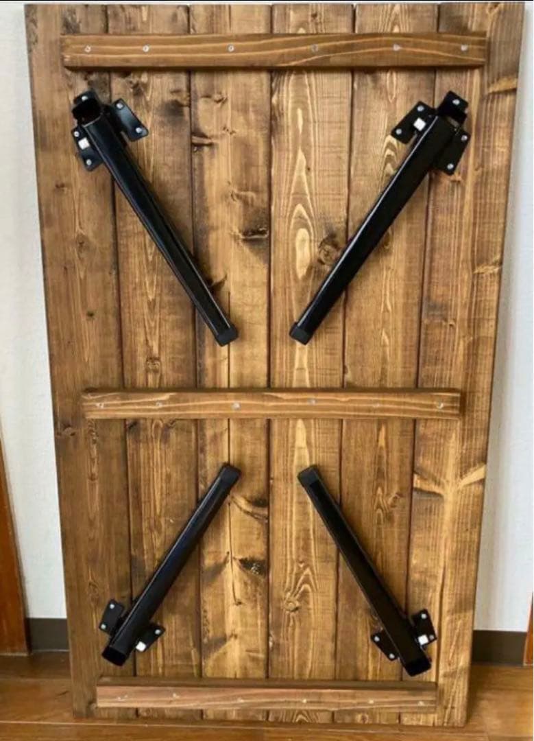 デザイン収納テーブル　折りたたみ　ウォルナット