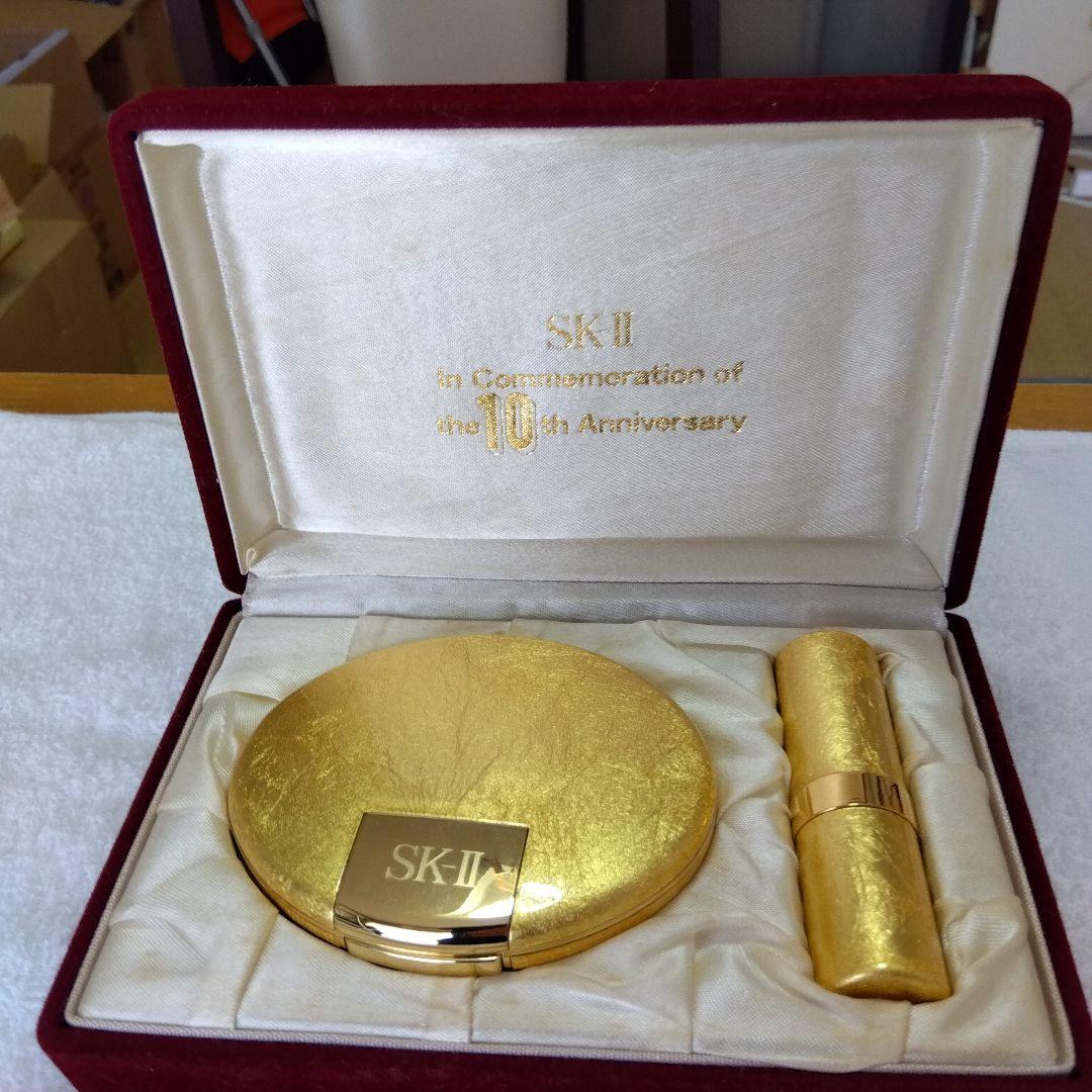 【限定希少1品】SK-2 10th 金箔プレストパウダー ＆リップスティック