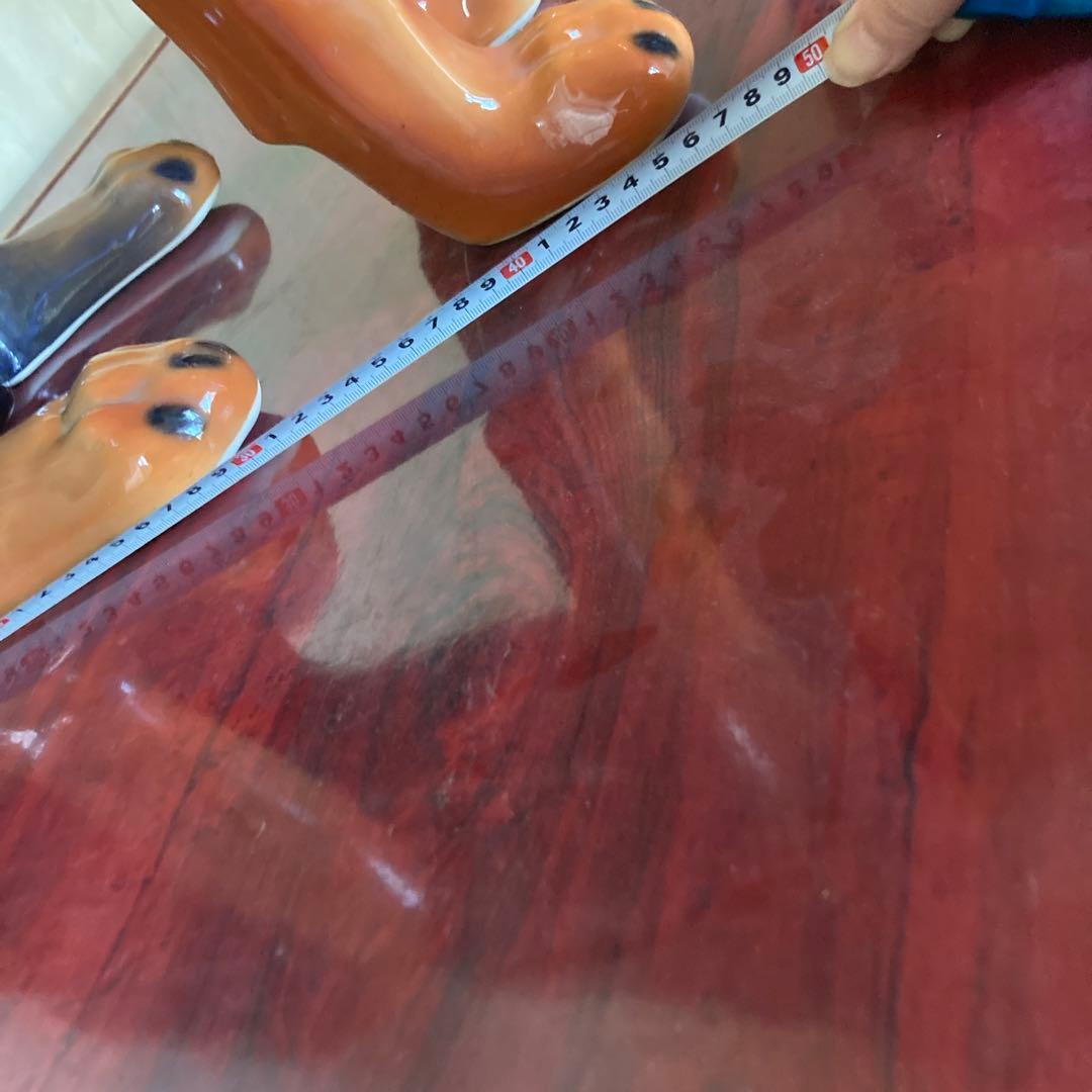 犬の置物.陶器、ドーベルマン 置物 約95cm