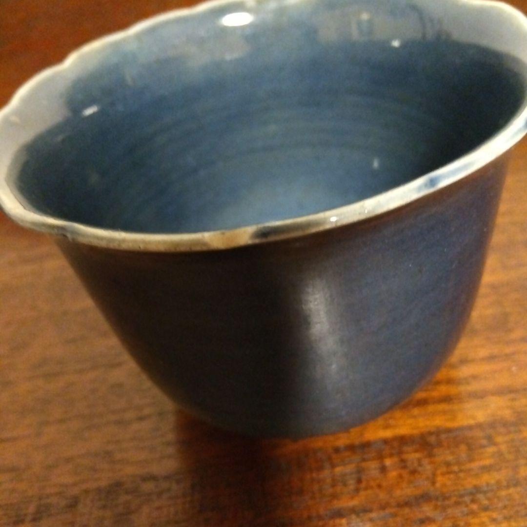 古伊万里　瑠璃釉　向付け　２個 16000円→15000円