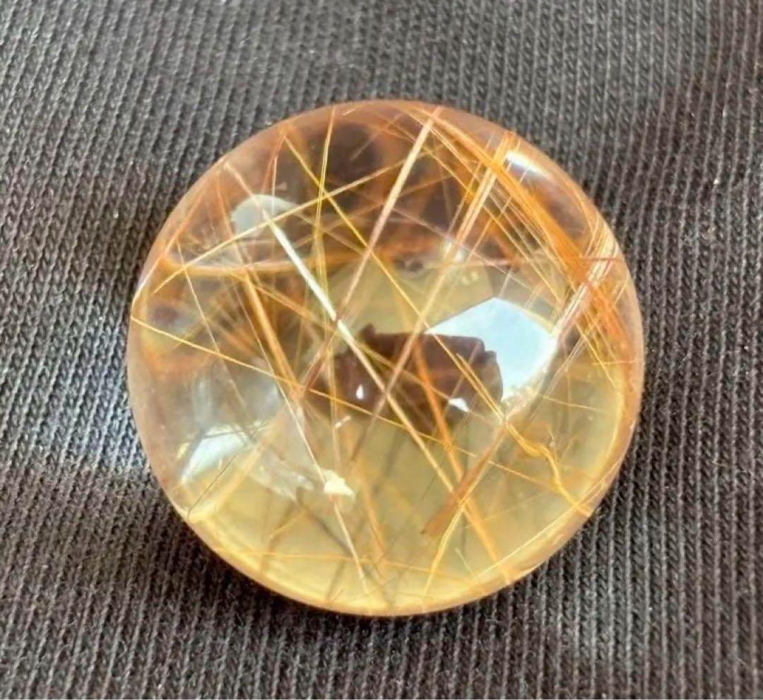 【金運・恋愛・商売繁盛】 ミニ！希少オレンジルチルスフィア⭐️R43⭐️台座付き