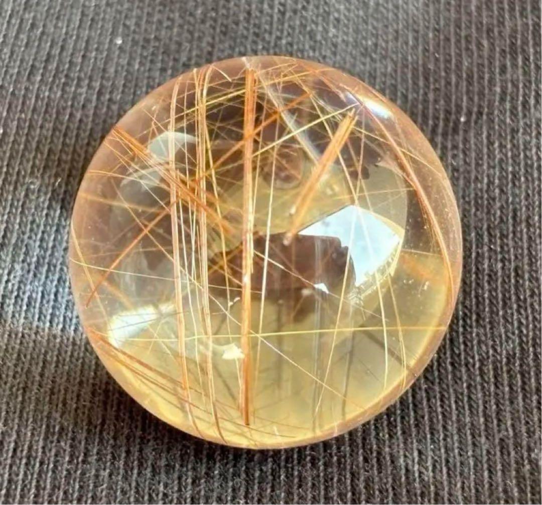 【金運・恋愛・商売繁盛】 ミニ！希少オレンジルチルスフィア⭐️R43⭐️台座付き