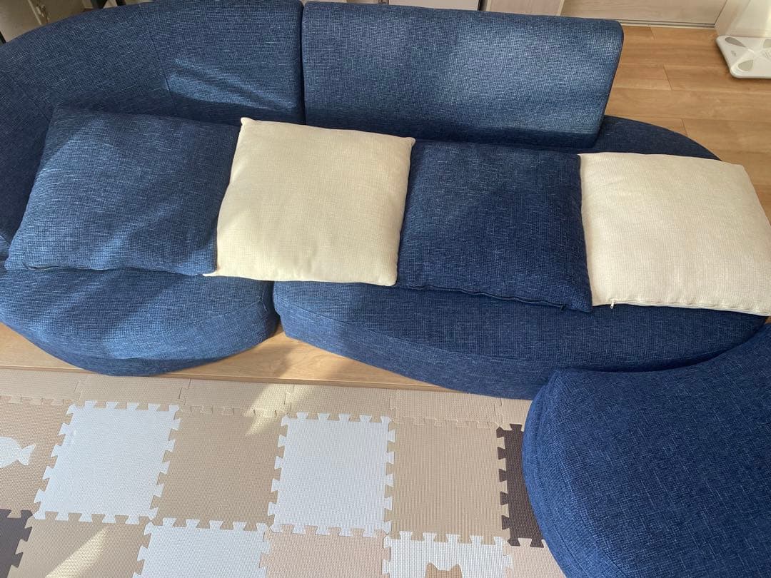 【セット販売】おしゃれカウチソファ　幅2300 ①【合計51000円】