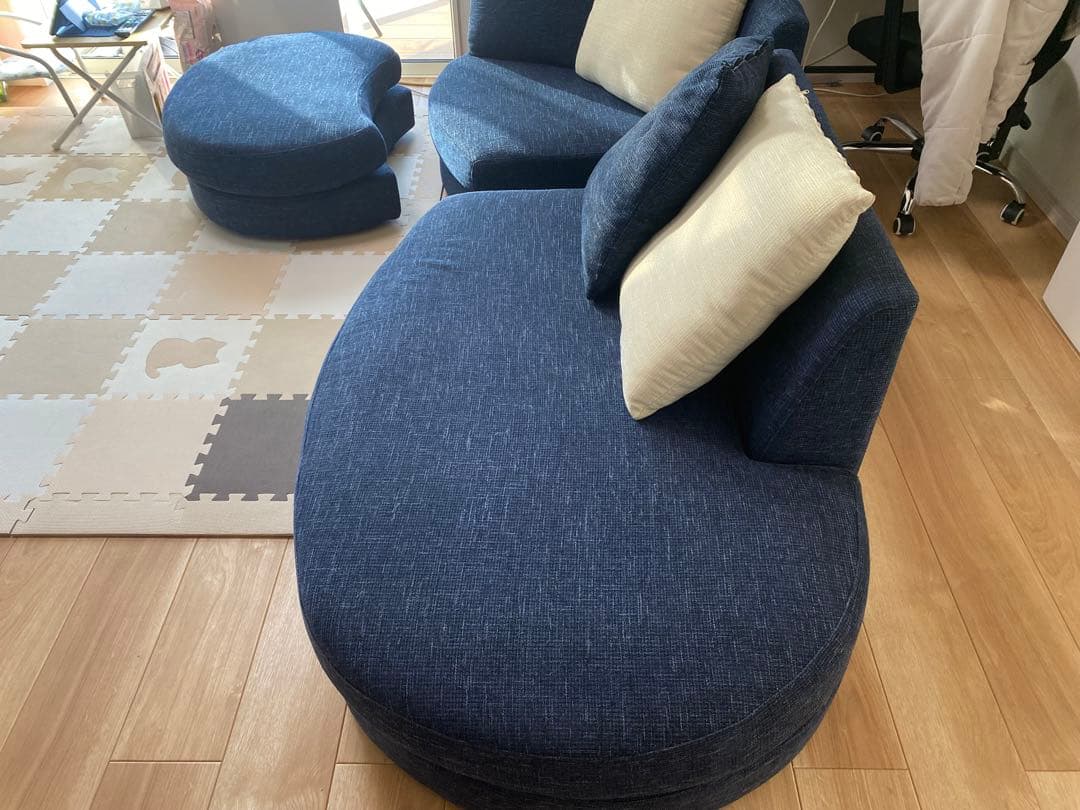 【セット販売】おしゃれカウチソファ　幅2300 ①【合計51000円】