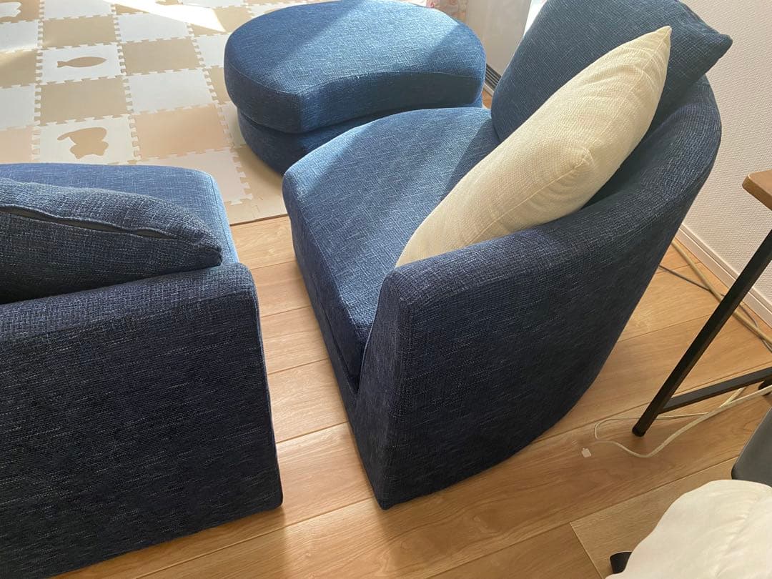 【セット販売】おしゃれカウチソファ　幅2300 ①【合計51000円】