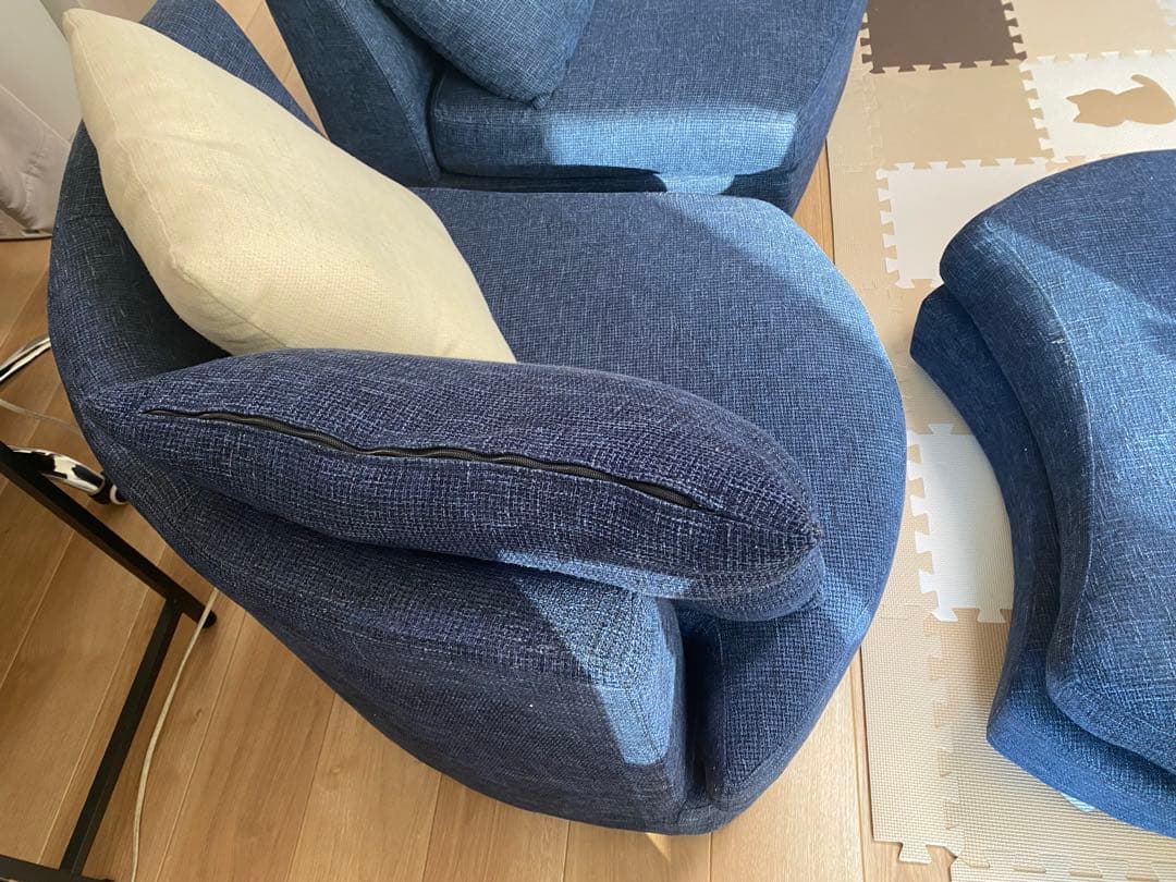 【セット販売】おしゃれカウチソファ　幅2300 ①【合計51000円】