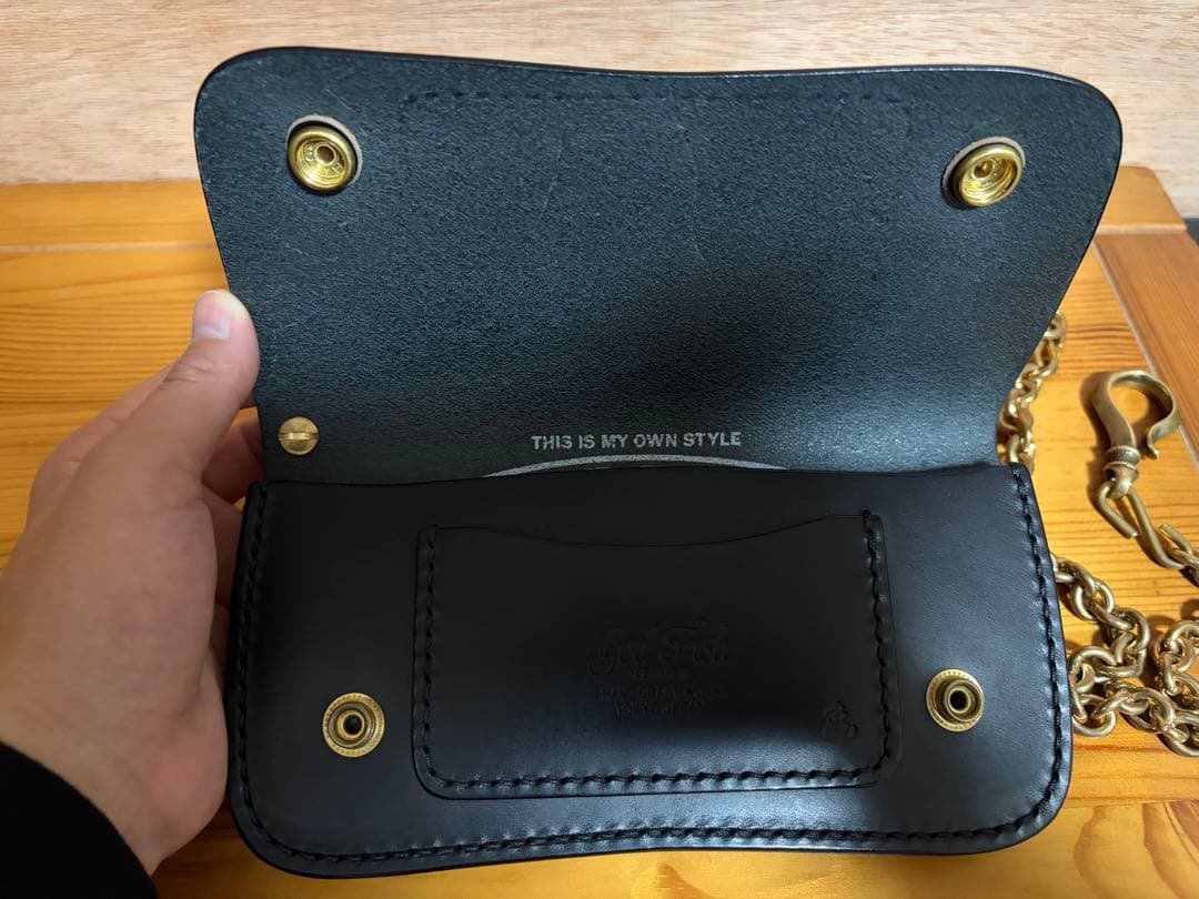 god fish 手縫い　トラッカーウォレット　革蛸　亀太郎　ブッテーロ