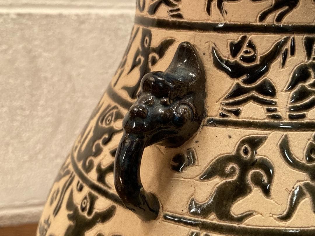 超希少・民藝☆ベトナム ビエンホア陶器／ヴィンテージ／フラワー