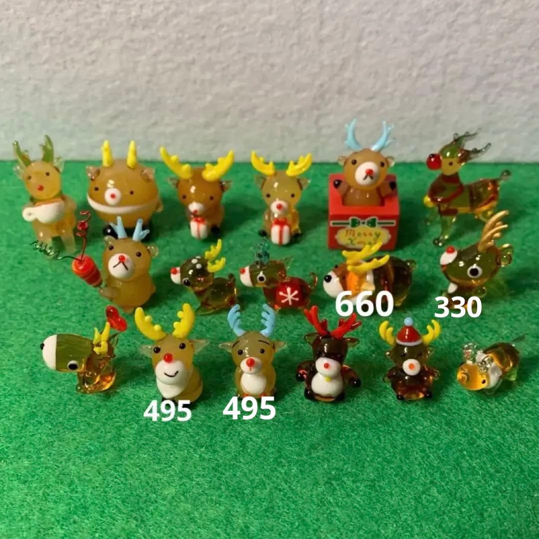 ガラス細工　ミニチュア　クリスマス