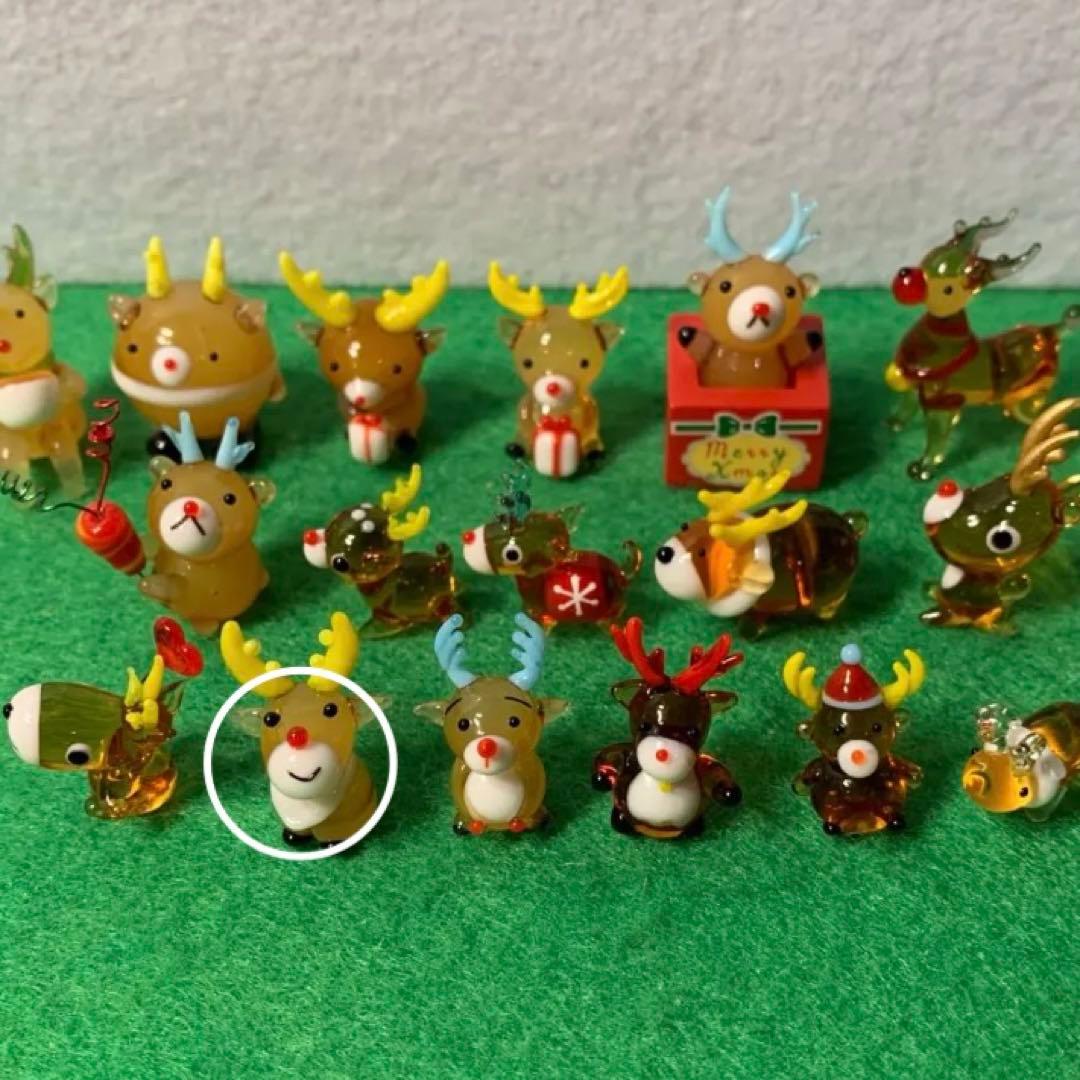 ガラス細工　ミニチュア　クリスマス