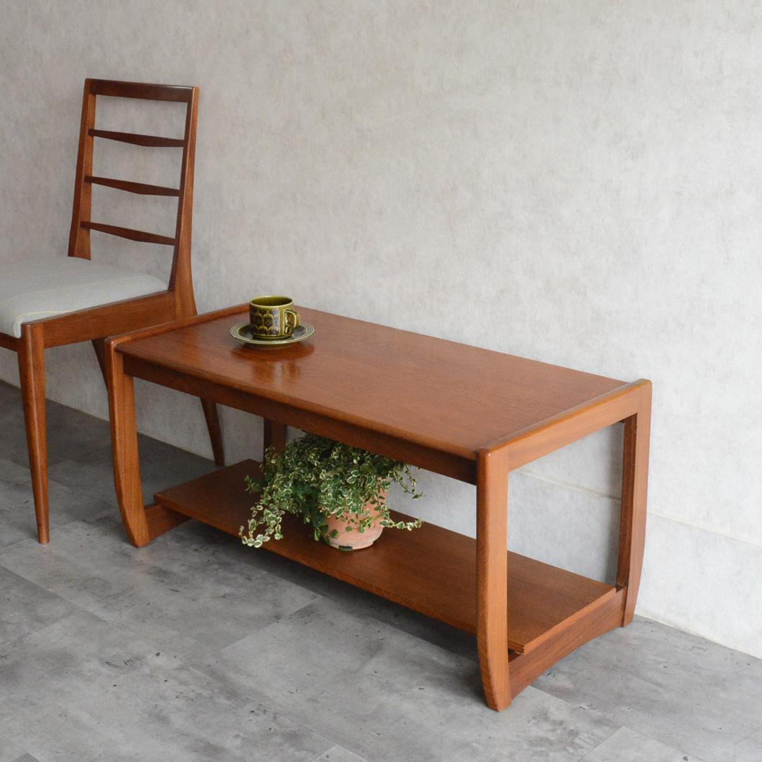 イギリスヴィンテージ ミッドセンチュリー チーク ローテーブル コーヒーテーブル