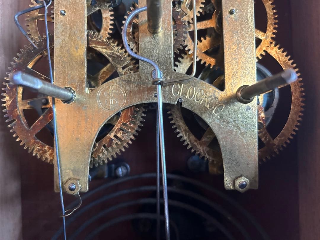 柱時計　掛時計　ゼンマイ　整備済　オーバーホール　レトロ　アンティーク　19