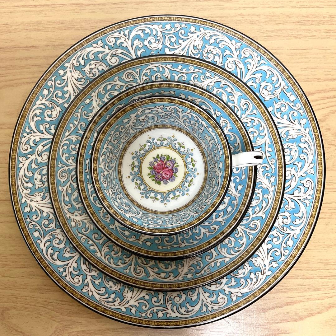 ウェッジウッド プレイズ　ターコイズ　5ピース　ディナーセット