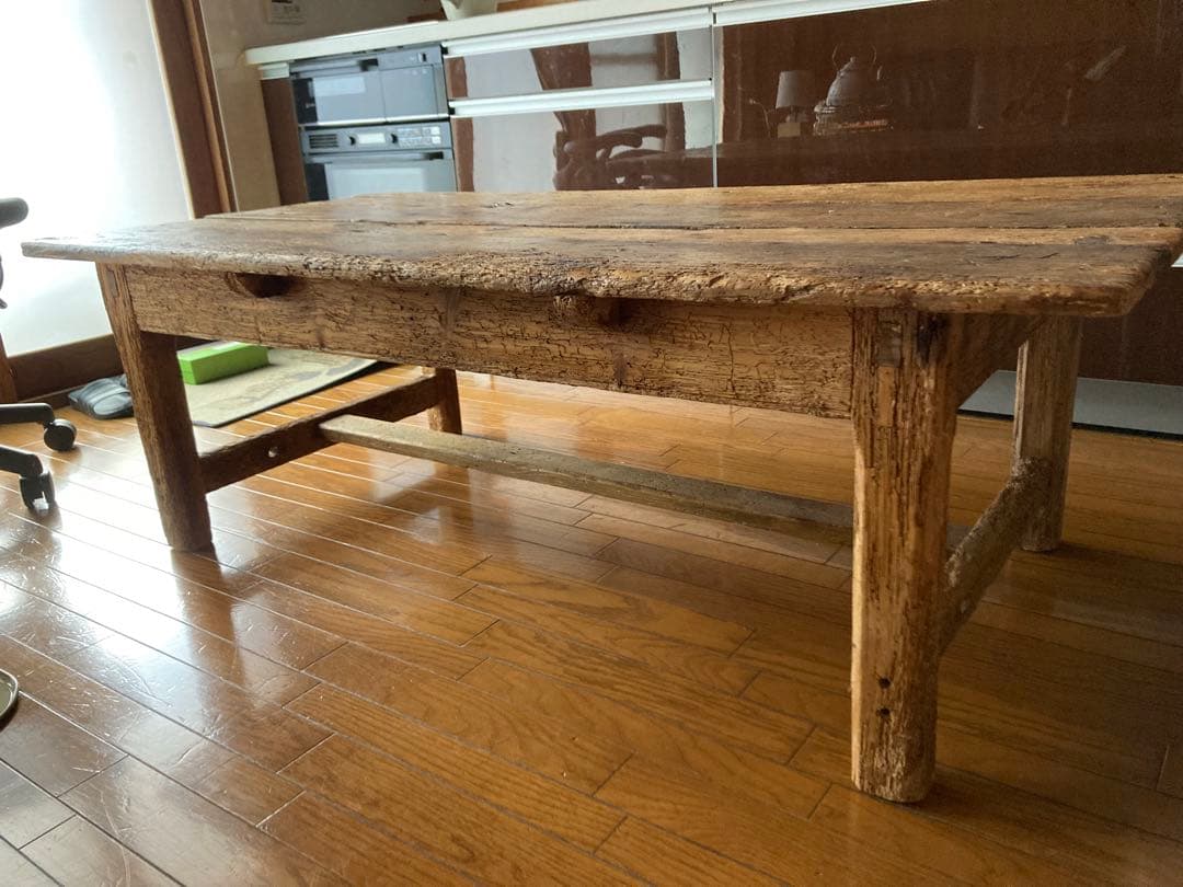 1800年代 英国 アンティーク パイン センターテーブル ローテーブル 大型