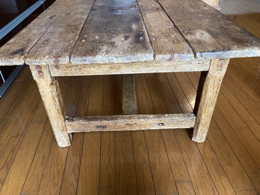 1800年代 英国 アンティーク パイン センターテーブル ローテーブル 大型