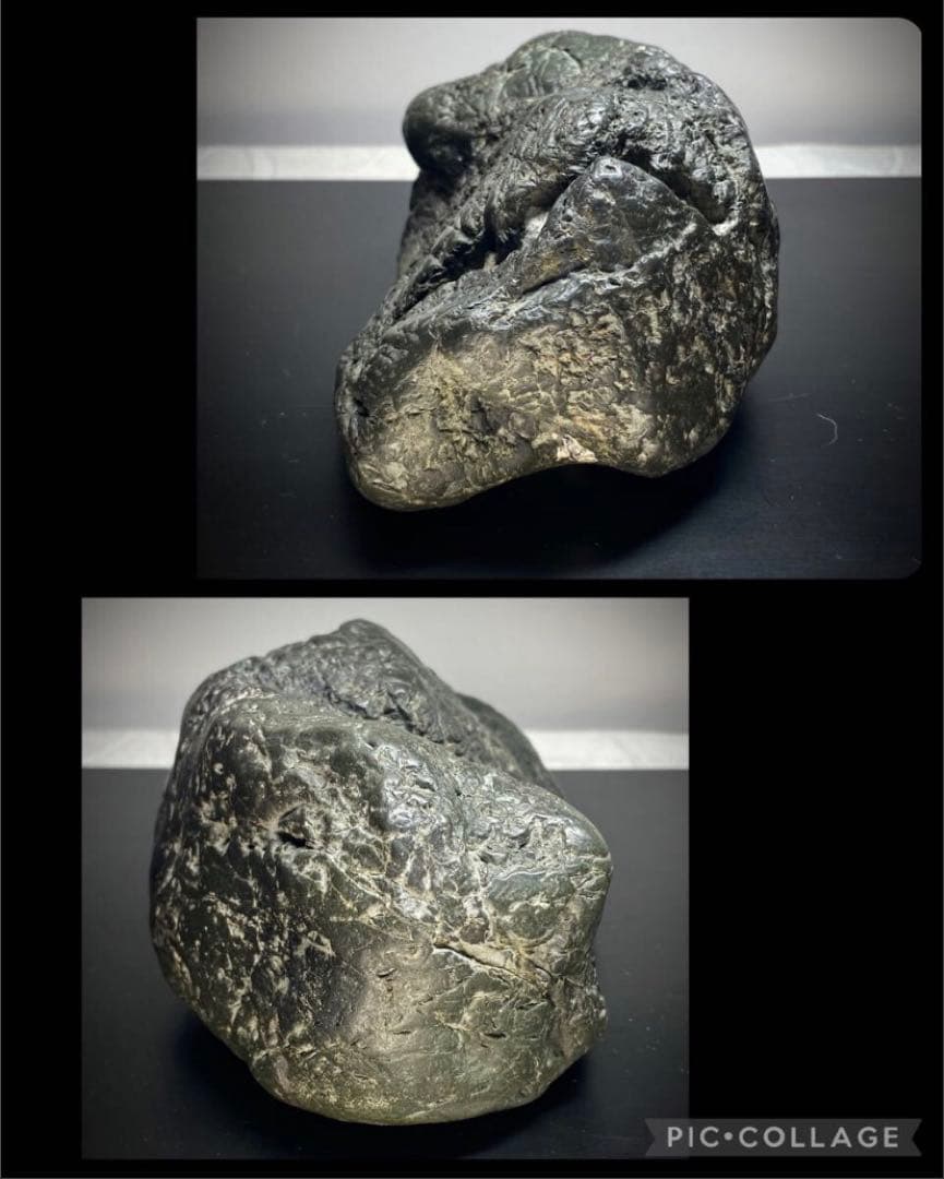 2421 加茂川貴船石 『二連ノ瀧』桐箱付 横13×高7×奥行9(cm)