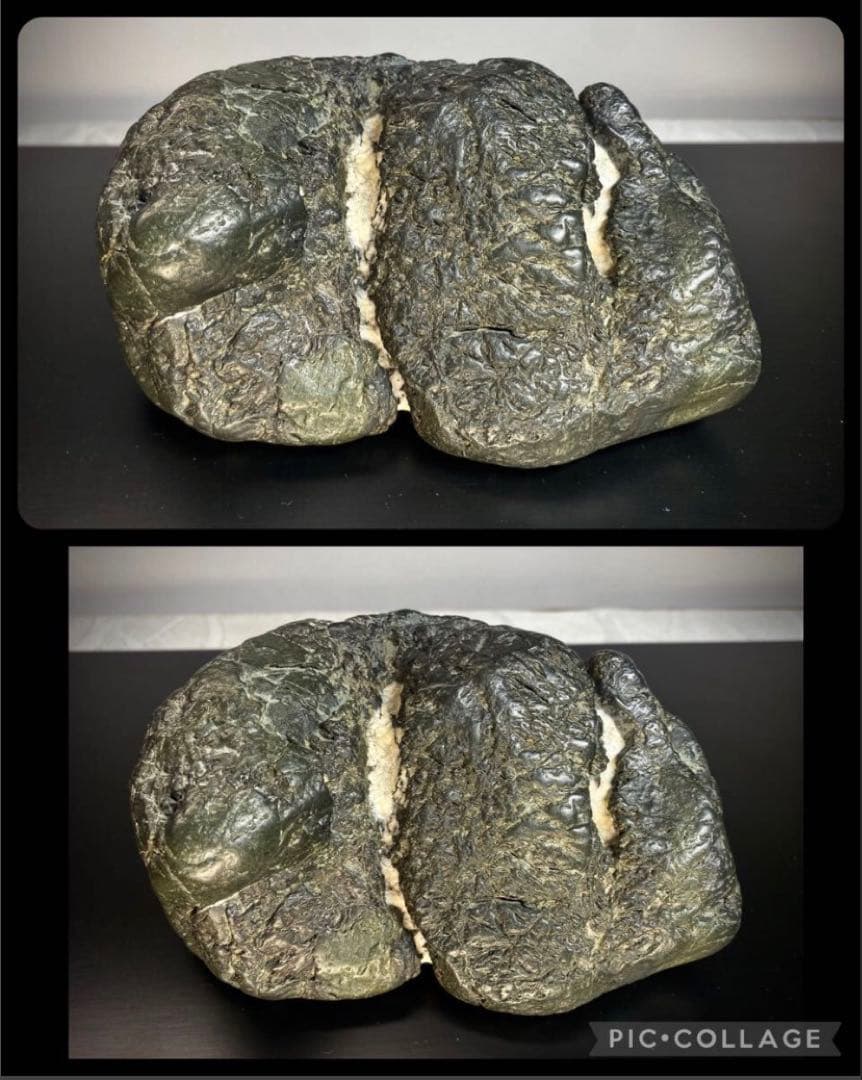 2421 加茂川貴船石 『二連ノ瀧』桐箱付 横13×高7×奥行9(cm)