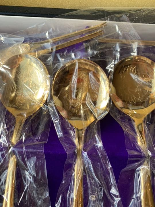 新品箱入り！高級素材　鍋　スプーン　蟹スプーン　セット　18-8金