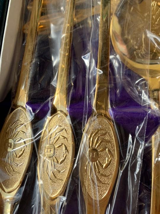 新品箱入り！高級素材　鍋　スプーン　蟹スプーン　セット　18-8金