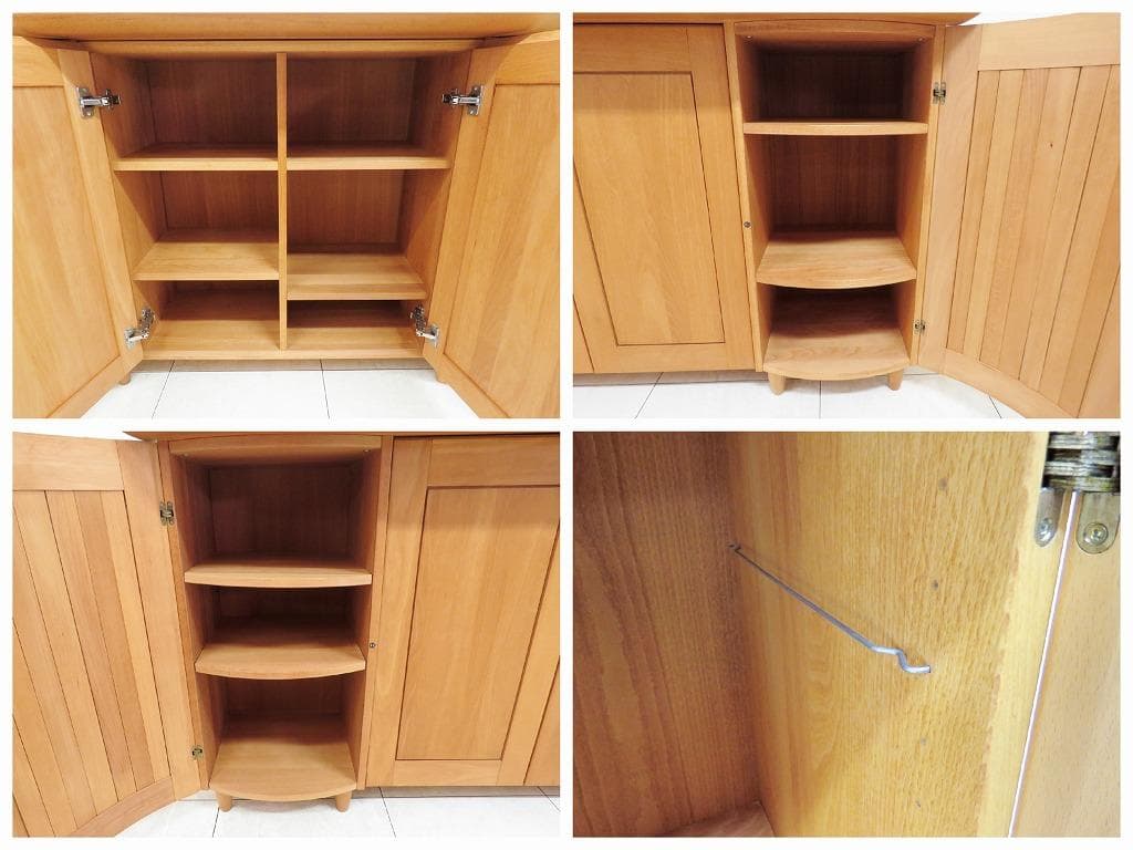 北欧 デンマーク製 サイドボード ビーチ無垢材 キャビネット検skovby