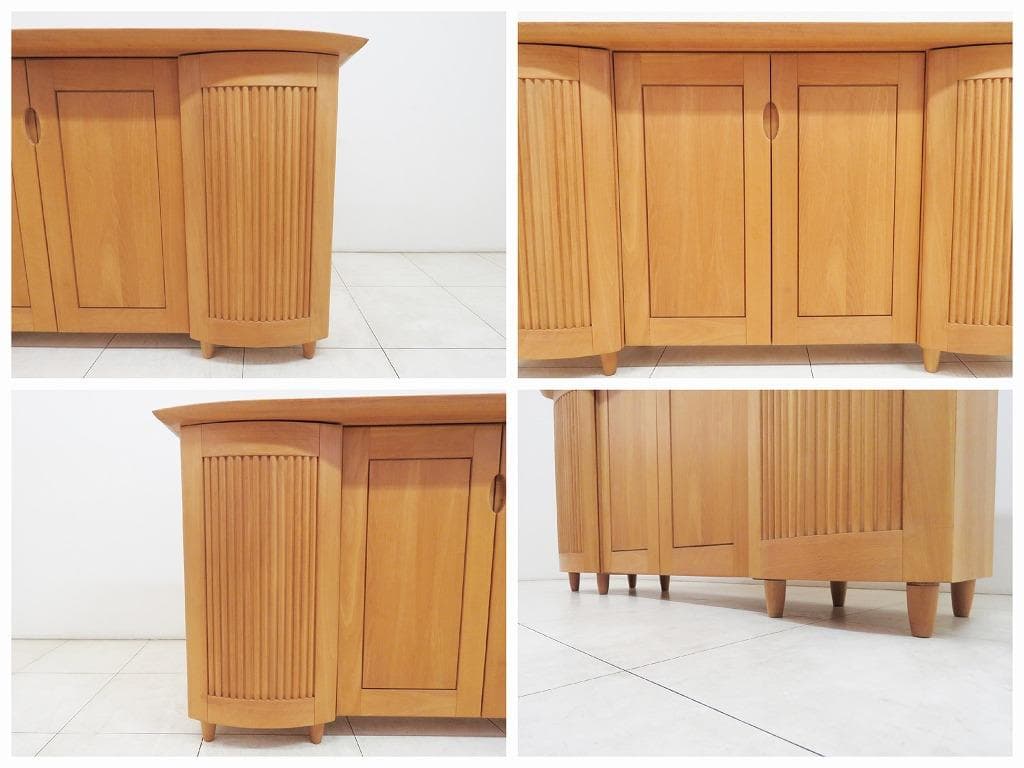 北欧 デンマーク製 サイドボード ビーチ無垢材 キャビネット検skovby