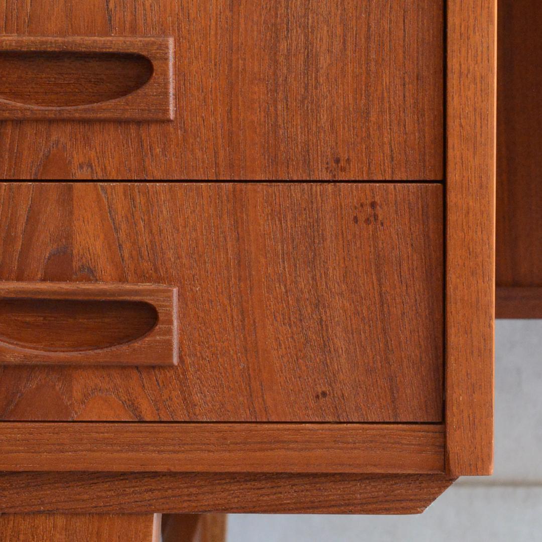 シロップデンマーク 北欧ヴィンテージ チーク デスク 鍵付 北欧家具 机