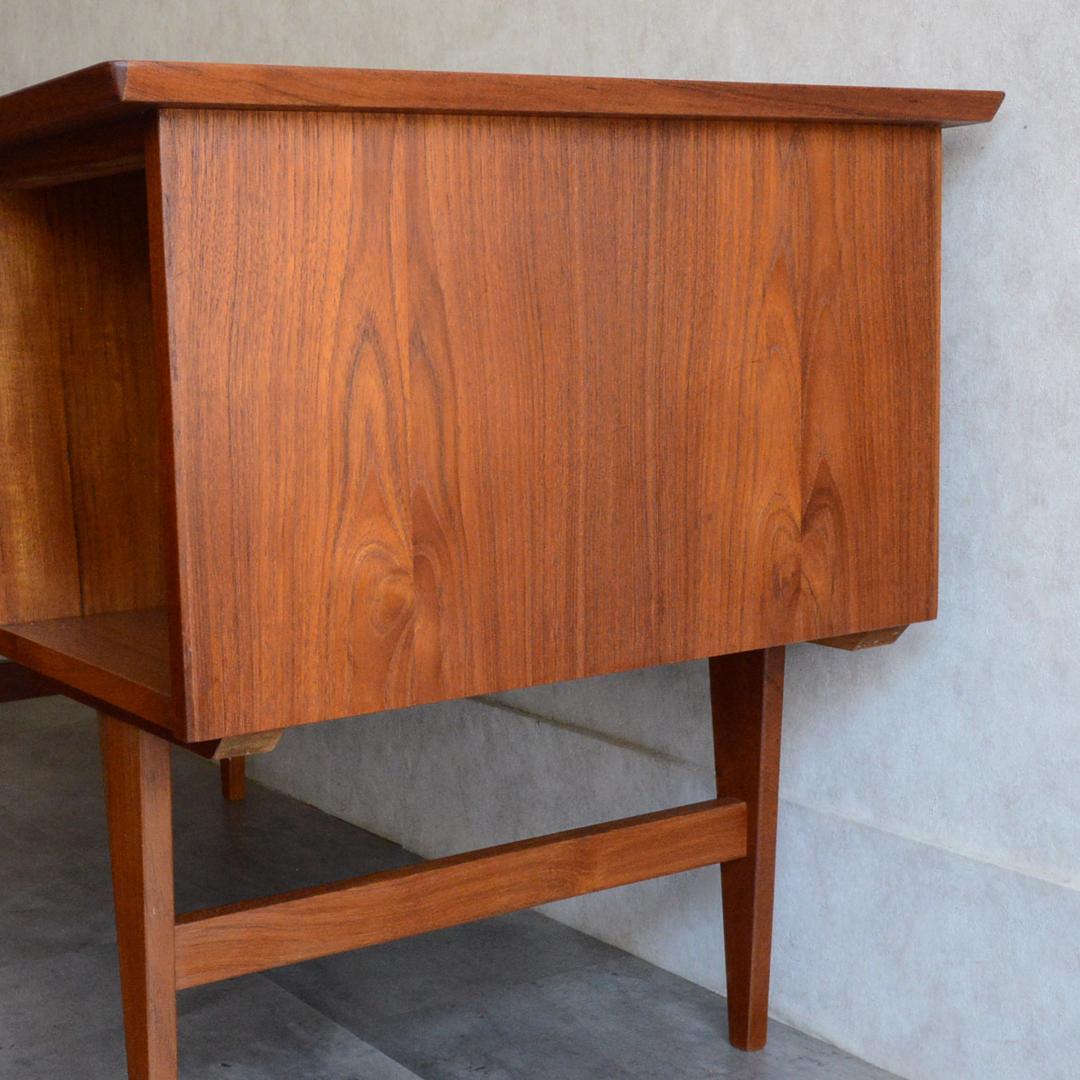 シロップデンマーク 北欧ヴィンテージ チーク デスク 鍵付 北欧家具 机