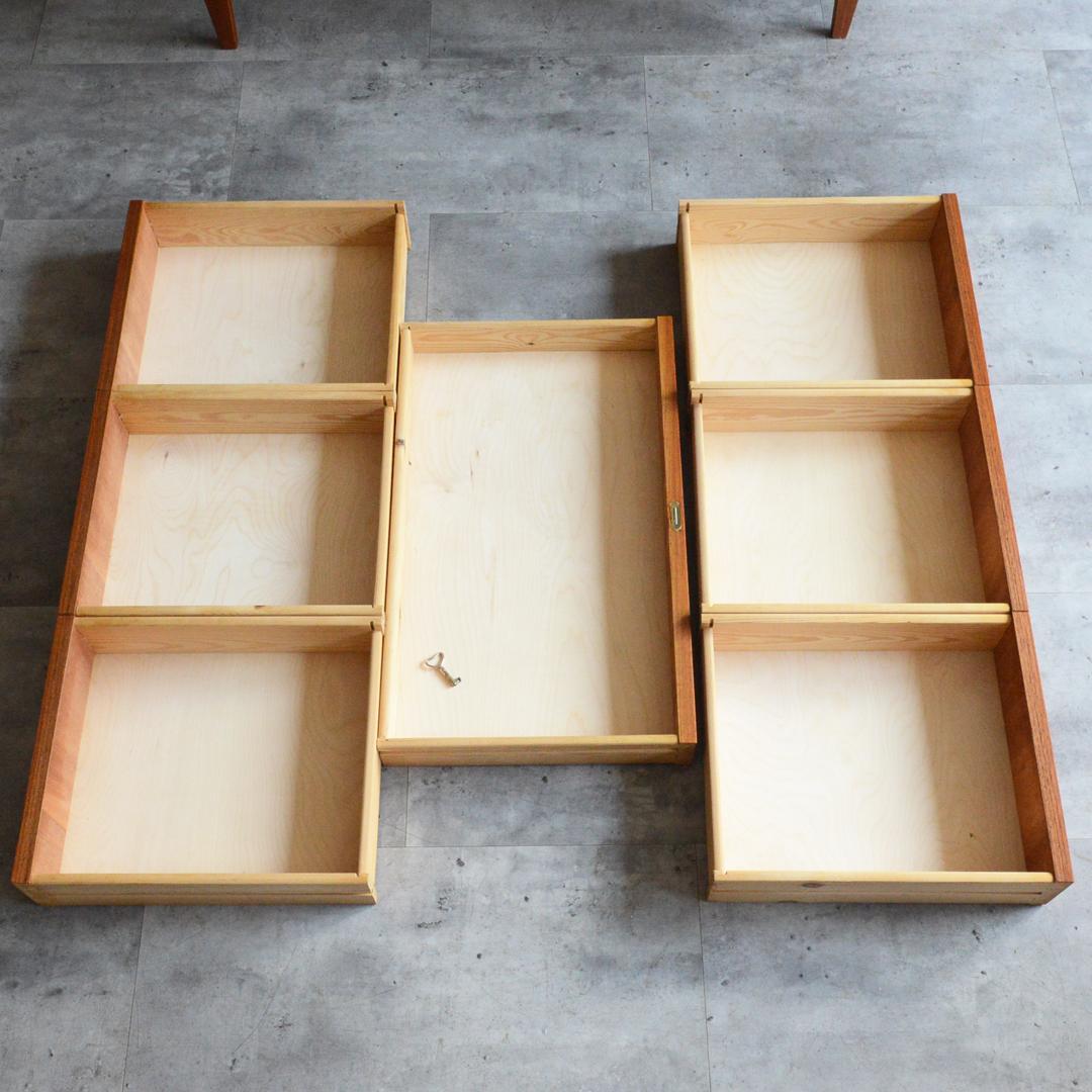 シロップデンマーク 北欧ヴィンテージ チーク デスク 鍵付 北欧家具 机