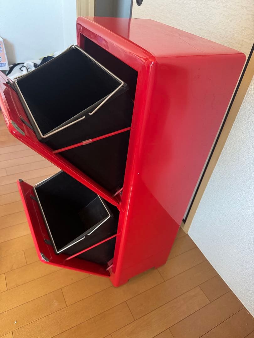 【期間限定】DULTON ゴミ箱 トラッシュカンダブルデッカー レッド red