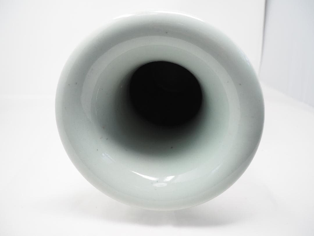 染付　花鳥紋　花瓶　-SO