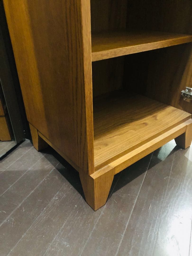 unico ウニコ　ブラウン木製レンジ台 引き出し付き