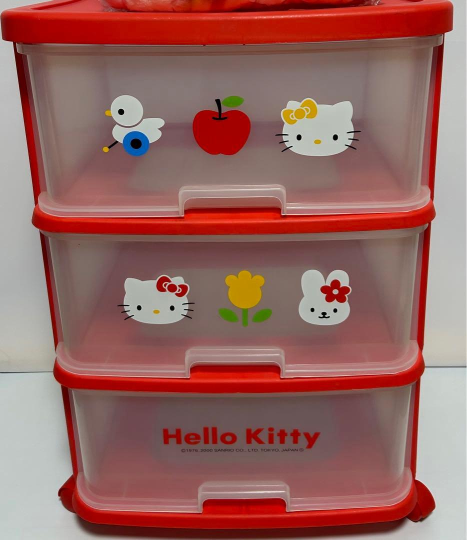 希少 カオハナ キティ 3段チェスト 引き出し レトロ サンリオ - メルカリ