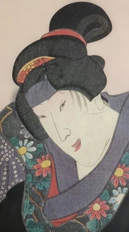 浮世絵版画、花揃の内（當時の花)二枚綴り、三代歌川豊国、安政2年7月