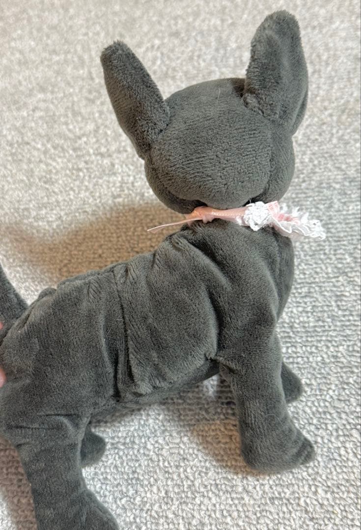 ★ハンドメイド★ くたくた フレンチブルドッグ ぬいぐるみ グレー 中サイズ