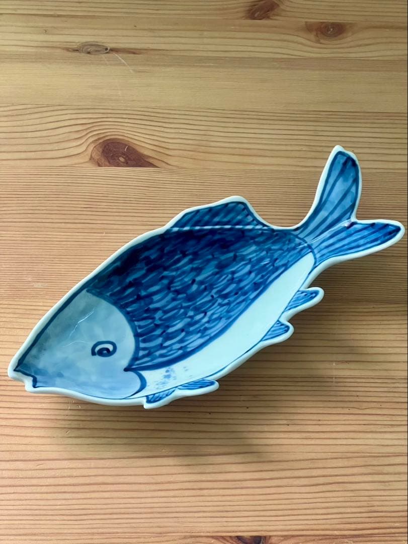 深川製磁 魚彫刻　取皿揃　三つ足 足付皿　5枚　魚型向付　　深川製