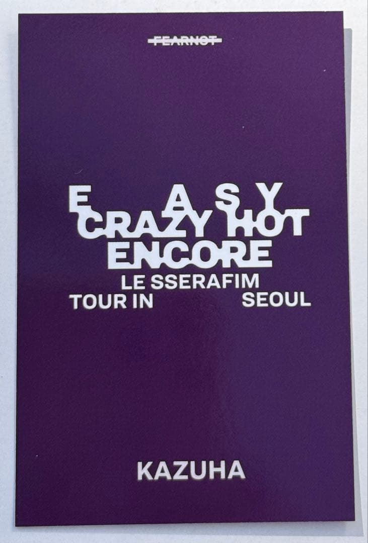 LE SSERAFIM ルセラフィム アンコン ピオナ限定特典トレカ カズハ