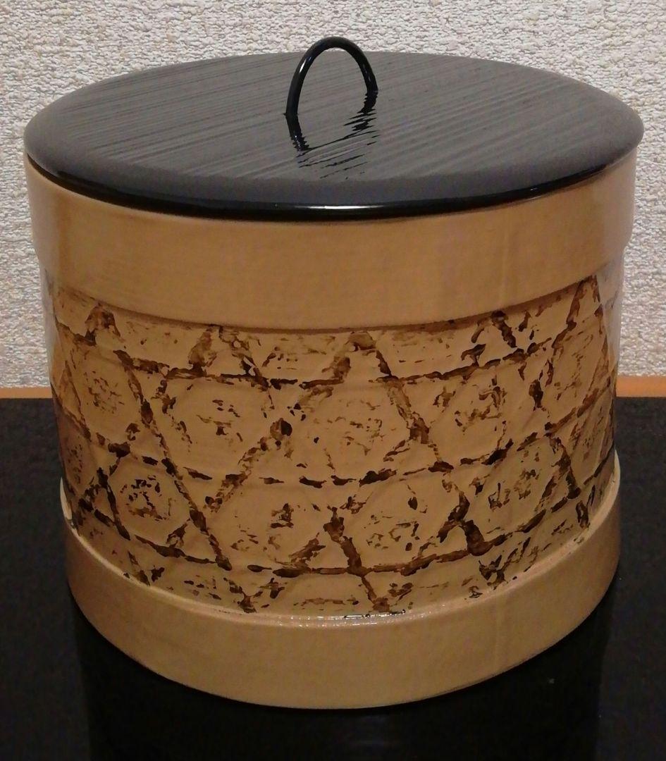 新山閑斎作　漆桶　水指　共箱　茶道具