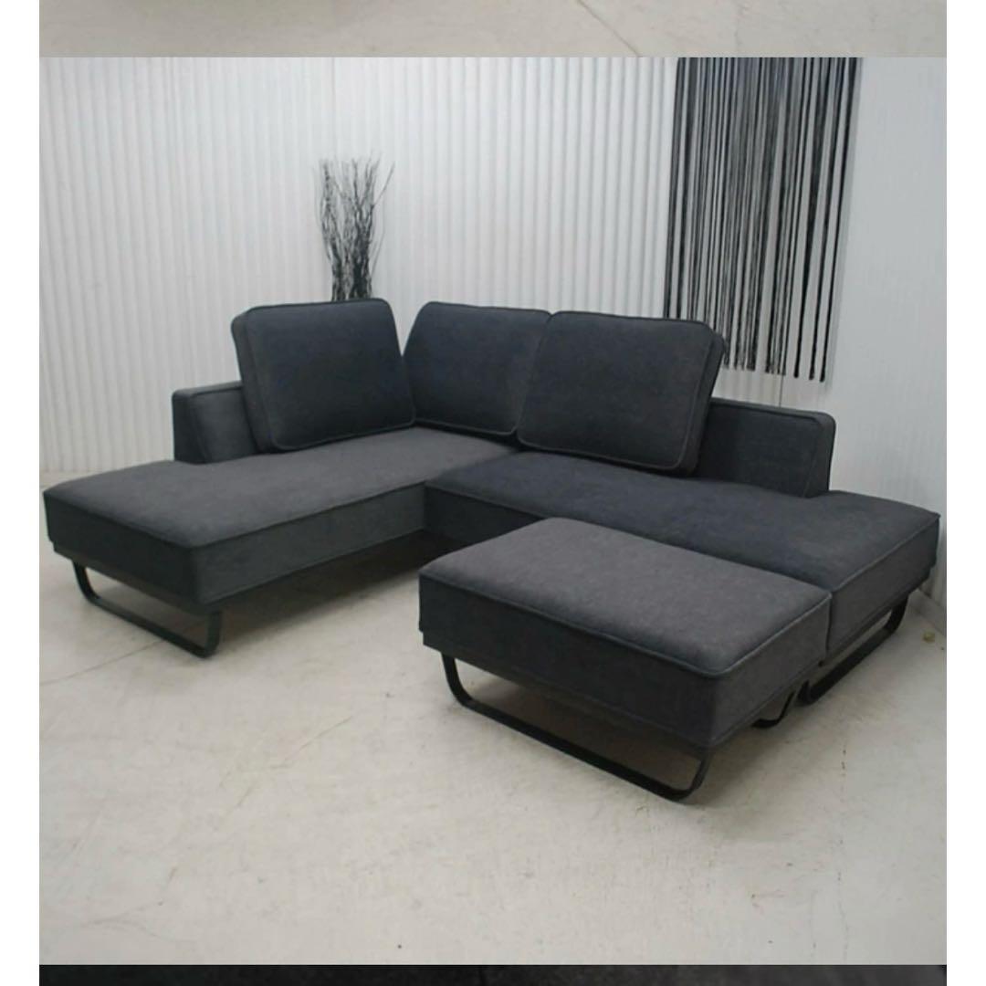 残り1ヶ月半❗️早い者勝ち❗️美品L型 カウチソファー オットマンセット 布製 撥水