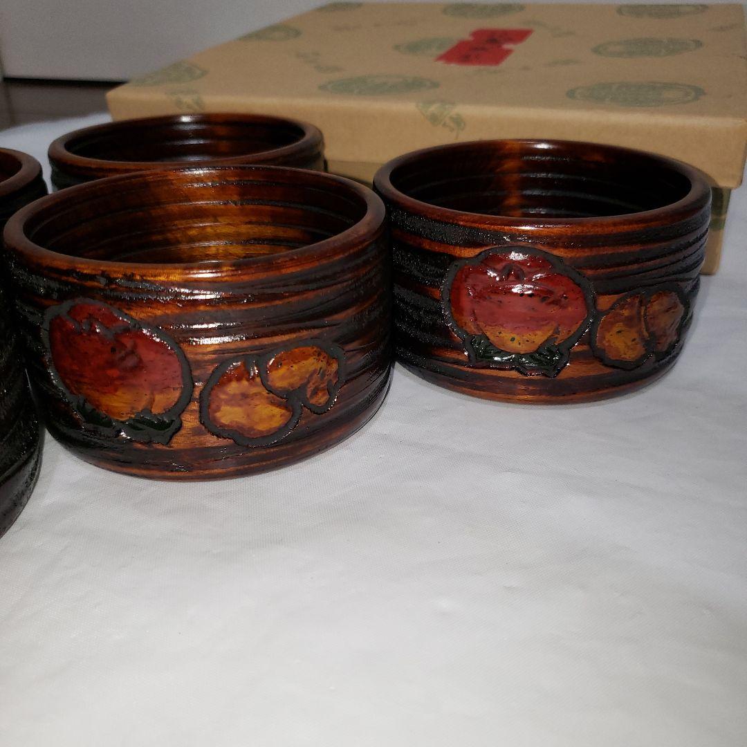 未使用 岡山特産品 鳥城彫 漆器 木製小鉢 - メルカリ