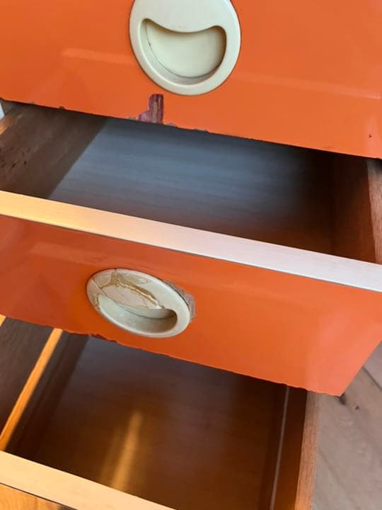 オレンジ チェスト 収納 昭和レトロ レトロポップ インテリア