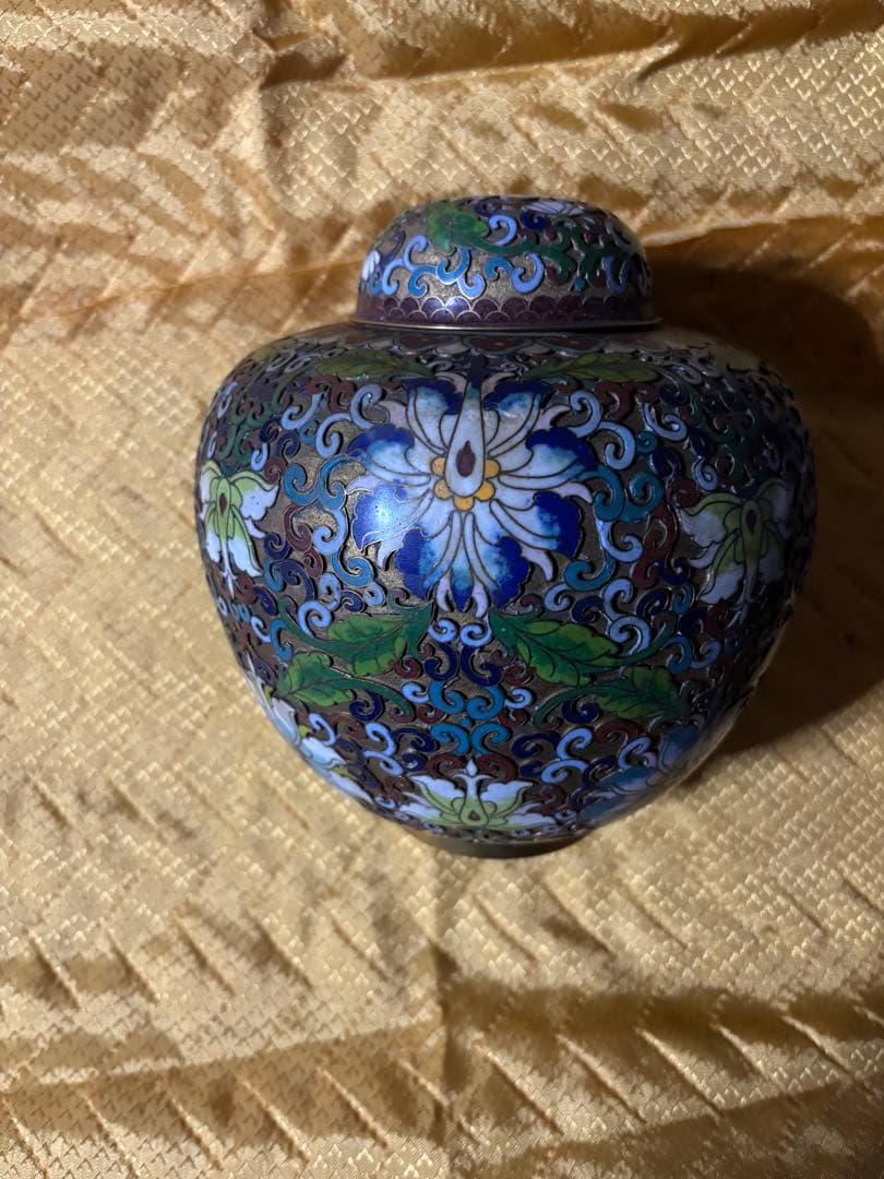 ☆【景泰藍 七宝焼き 花瓶 レトロ 美術 蘭 花模様 置物 壺】☆ - メルカリ