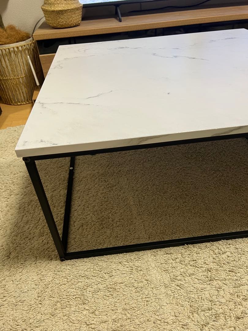 LOWYAネストテーブルM リビングテーブル ローテーブル 大理石模様 ロウヤ